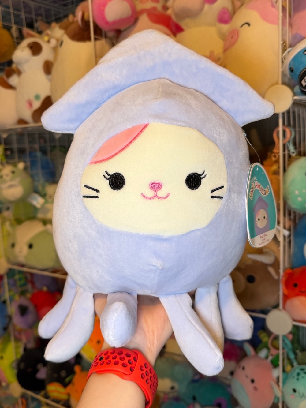 Squishmallows Karina the Cat in Squid Costume 8" Stuffed Plush